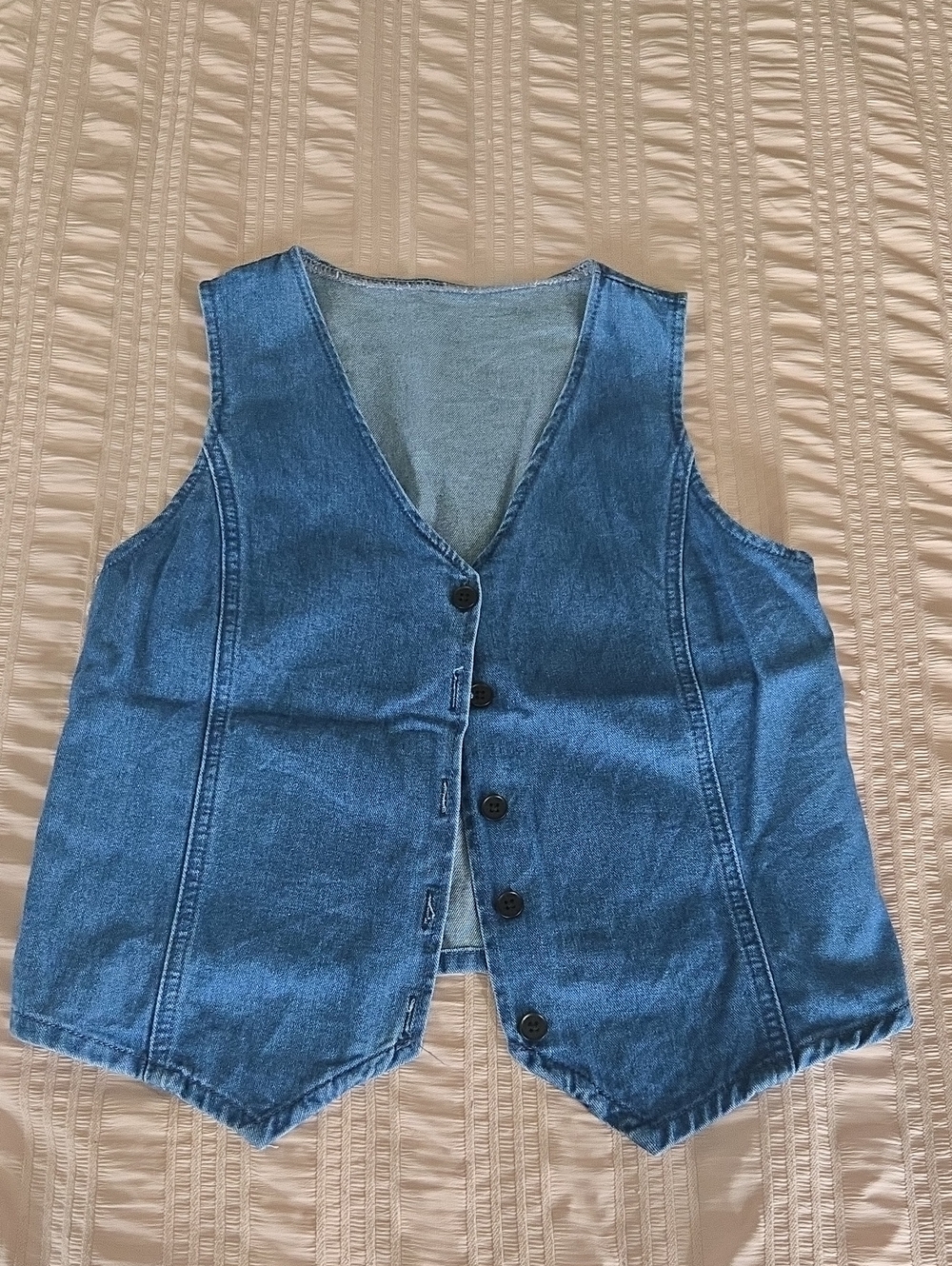 Blue Denim Vest Pant Set